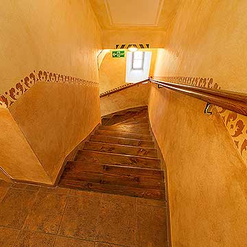 Ubytování v Českém Krumlově, Penzion Galko - chodba, foto: Lubor Mrázek